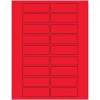 Tape Logic® Rectangle Laser Labels, 3" x 1", Fluorescent Red, 2000/Case