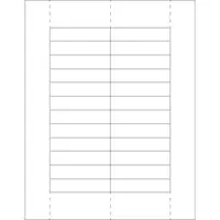 Plastic Label Holder Insert Cards, 11/16" x 3", White, 1200/Case