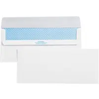 Redi-Seal Business Envelopes with Security Tint, #10 Plain, 4 1/8" x 9 1/2", White, 2500/Case