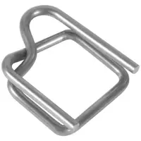 Wire Poly Strapping Buckles, 1/2", Silver, 1000/Case