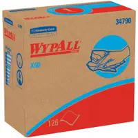 Kimberly Clark® WypALL® X60 Industrial Wipers Dispenser Box, 9.1" x 16.8", White, 126/Box, 10 Boxes/Case