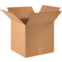 Corrugated Boxes, 16" x 16" x 15", Kraft, 25/Bundle; 125/Skid