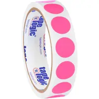 Tape Logic® Inventory Circle Labels, 3/4", Fluorescent Pink, 500/Roll