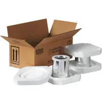 Foam Haz Mat Shipper Kit, 2 - 1 Quart, 10 1/4" x 5 1/8" x 6 3/16", Kraft, 1/Each; 75/Skid
