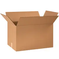 Corrugated Boxes, 24" x 15" x 15", Kraft, 20/Bundle; 120/Skid