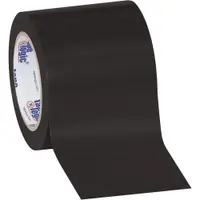 Tape Logic® Solid Vinyl Safety Tape, 6.0 Mil, 4" x 36 yds., Black, 3/Case