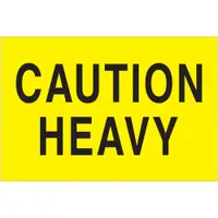 Tape Logic® Labels, "Caution Heavy", 2 x 3", Fluorescent Yellow, 500/Roll