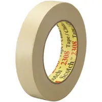 3M™ 2308 Masking Tape, 5.5 Mil, 1" x 60 yds., Natural, 12/Case