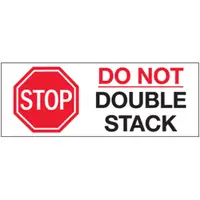 Tape Logic® Labels, "Stop - Do Not Double Stack", 3" x 8", 250/Roll