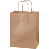 Paper Shopping Bags, 8" x 4 1/2" x 10 1/4", Kraft, 250/Case