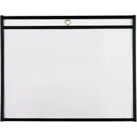 Stitched Job Ticket Holders, Long Side Opening , 12" x 9", Black, 25/Case