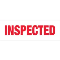 Tape Logic® Pre-Printed Carton Sealing Tape, "Inspected", 2.2 Mil, 2" x 110 yds., Red/White, 36/Case