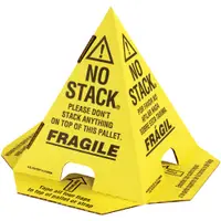 Pallet Cones - English, French & Spanish, 8" x 8" x 10", Yellow with Black Print, 50/Case