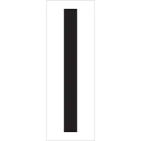 Vinyl Warehouse Letter Labels, "I", 3 1/2", Black/White, 50/Case