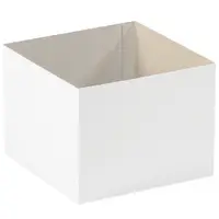 Deluxe Gift Box Bottoms, 8" x 8" x 6", White, 50/Case