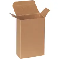 Reverse Tuck Folding Cartons, 4 5/8" x 2 3/8" x 7 5/16", Kraft, 250/Case