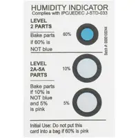 Humidity Indicators, 5-10-60%, 2" x 3", White, 125/Case