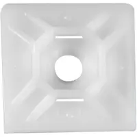Cable Tie Mounts, 3/4" x 3/4", Natural, 100/Case