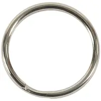 Split Key Rings, 3/4", Chrome, 100/Case