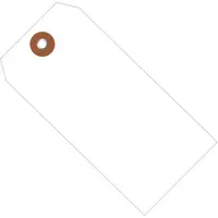 Plastic Shipping Tags, 4 3/4" x 2 3/8", White, 100/Case
