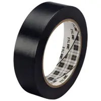 3M™ 764 Vinyl Tape, 5.0 Mil, 1" x 36 yds., Black, 6/Case