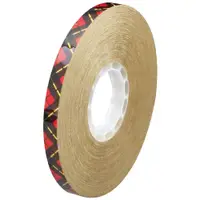 3M™ 924 Adhesive Transfer Tape, 2.0 Mil, 1/4" x 36 yds., Clear, 72/Case