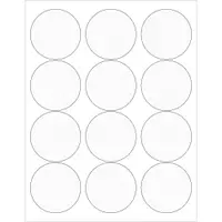 Tape Logic® Circle Laser Labels, 2 1/2", Clear, 1200/Case