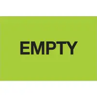Tape Logic® Labels, "Empty", 2" x 3", Fluorescent Green, 500/Roll