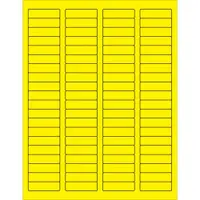 Tape Logic® Rectangle Laser Labels, 1 3/4" x 1/2", Fluorescent Yellow, 8000/Case