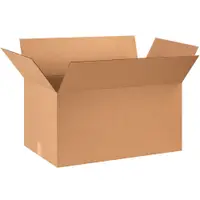 Corrugated Boxes, 28" x 16" x 14", Kraft, 15/Bundle; 120/Skid