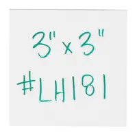 Warehouse Labels, Magnetic Strips, 3" x 3", White, 25/Case