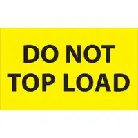 Tape Logic® Labels, "Do Not Top Load", 3" x 5", Fluorescent Yellow, 500/Roll