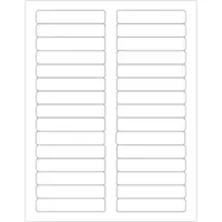 3 7/16 x 2/3" White Rectangle Laser Labels 100 SHEETS