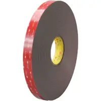 3M™ 4919F VHB™ Tape, 25.0 Mil, 1" x 5 yds., Black, 1/Case