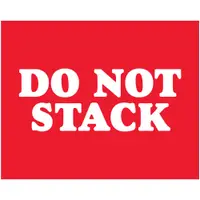 Tape Logic® Labels, "Do Not Stack", 8 x 10", Red/White, 250/Roll