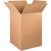 Corrugated Boxes, 24" x 24" x 36", Kraft, 5/Bundle; 120/Skid