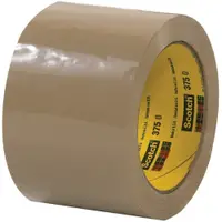 3M™ 375 Carton Sealing Tape, 3.1 Mil, 3" x 55 yds., Tan, 24/Case
