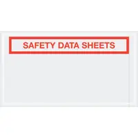 Tape Logic® SDS Envelopes, "Safety Data Sheets", 5 1/2" x 10", Clear, 1000/Case