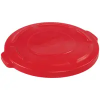 Rubbermaid® Brute® Flat Trash Can Lid, 20 Gallon, 2" x 20", Red, 1/Each