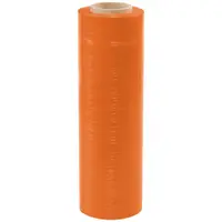 Cast Hand Stretch Film, 18" x 80 Gauge x 1500', Orange, 4/Case