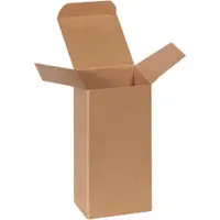Reverse Tuck Folding Cartons, 3" x 3" x 6", Kraft, 250/Case