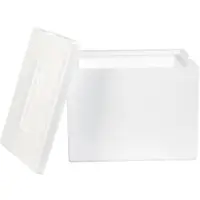 Insulated Foam Containers, 12" x 10" x 9", White, 1/Case