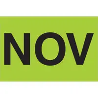 Tape Logic® Months of the Year Labels, "NOV", 2" x 3", Fluorescent Green, 500/Roll