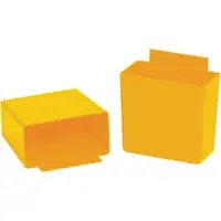Shelf Bin Cups, 3 1/4" x 1 3/4" x 3", Yellow, 48/Case