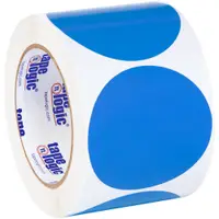 Tape Logic® Inventory Circle Labels, 3", Light Blue, 500/Roll