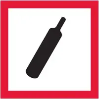 Tape Logic® Pictogram Labels, Gas Cylinder, 1" x 1", Black/Red/White, 500/Roll