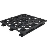 Rackable Plastic Pallet, 48" x 45" x 5 9/10", Black, 1/Each