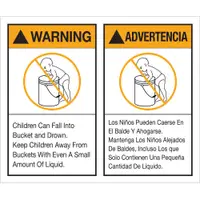 Tape Logic® Labels, "Warning Advertencia" Label Set, 5" x 6", Multiple, 500/Roll