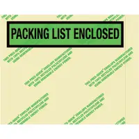 Tape Logic® Environmental "Packing List Enclosed" Envelopes, 7 " x 5 1/2", Green, 1000/Case