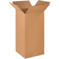Tall Corrugated Boxes, 18" x 18" x 36", Kraft, 10/Bundle; 120/Skid
